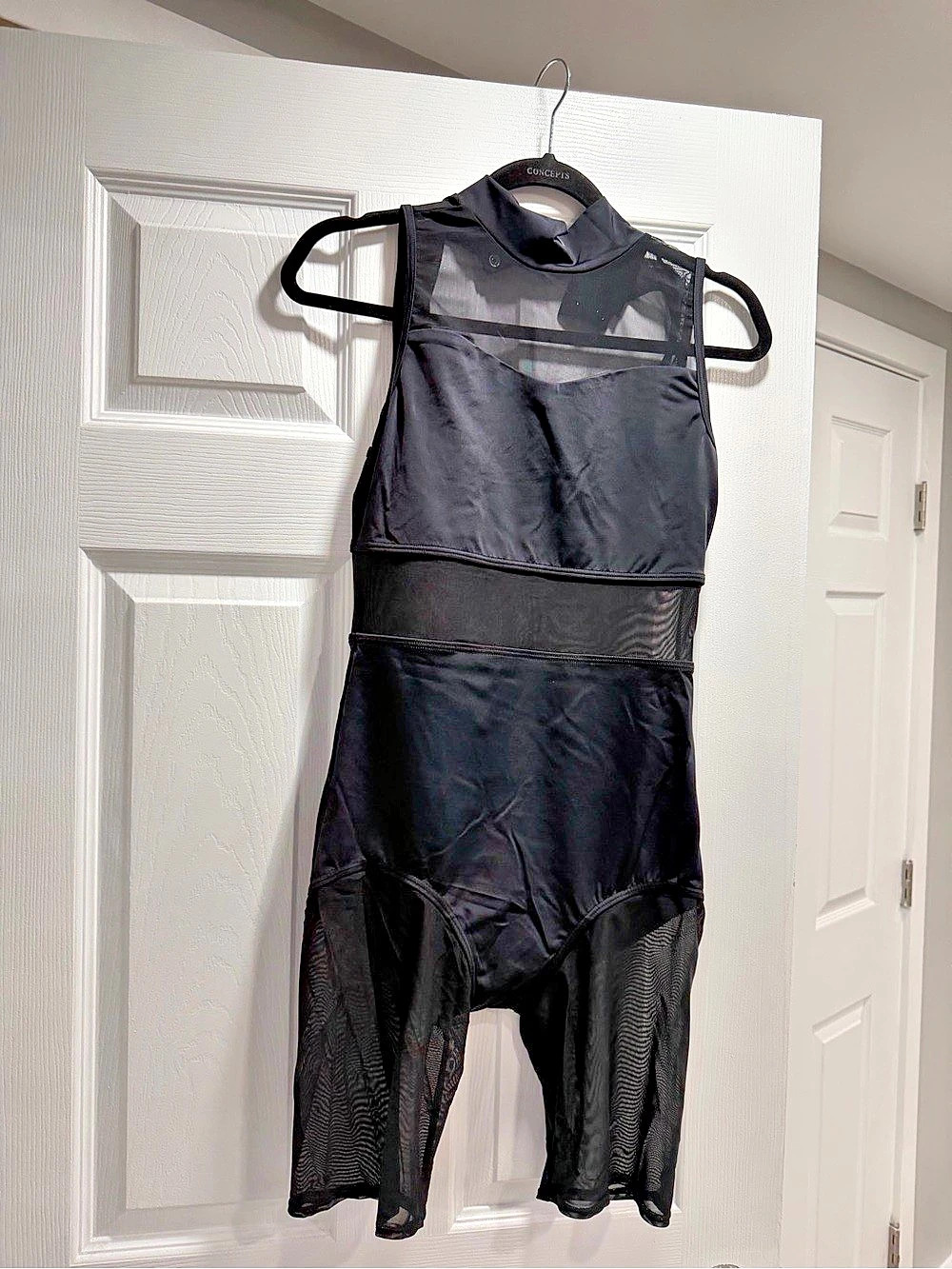 Balera Mesh Inset Bike Short Unitard Black Medium